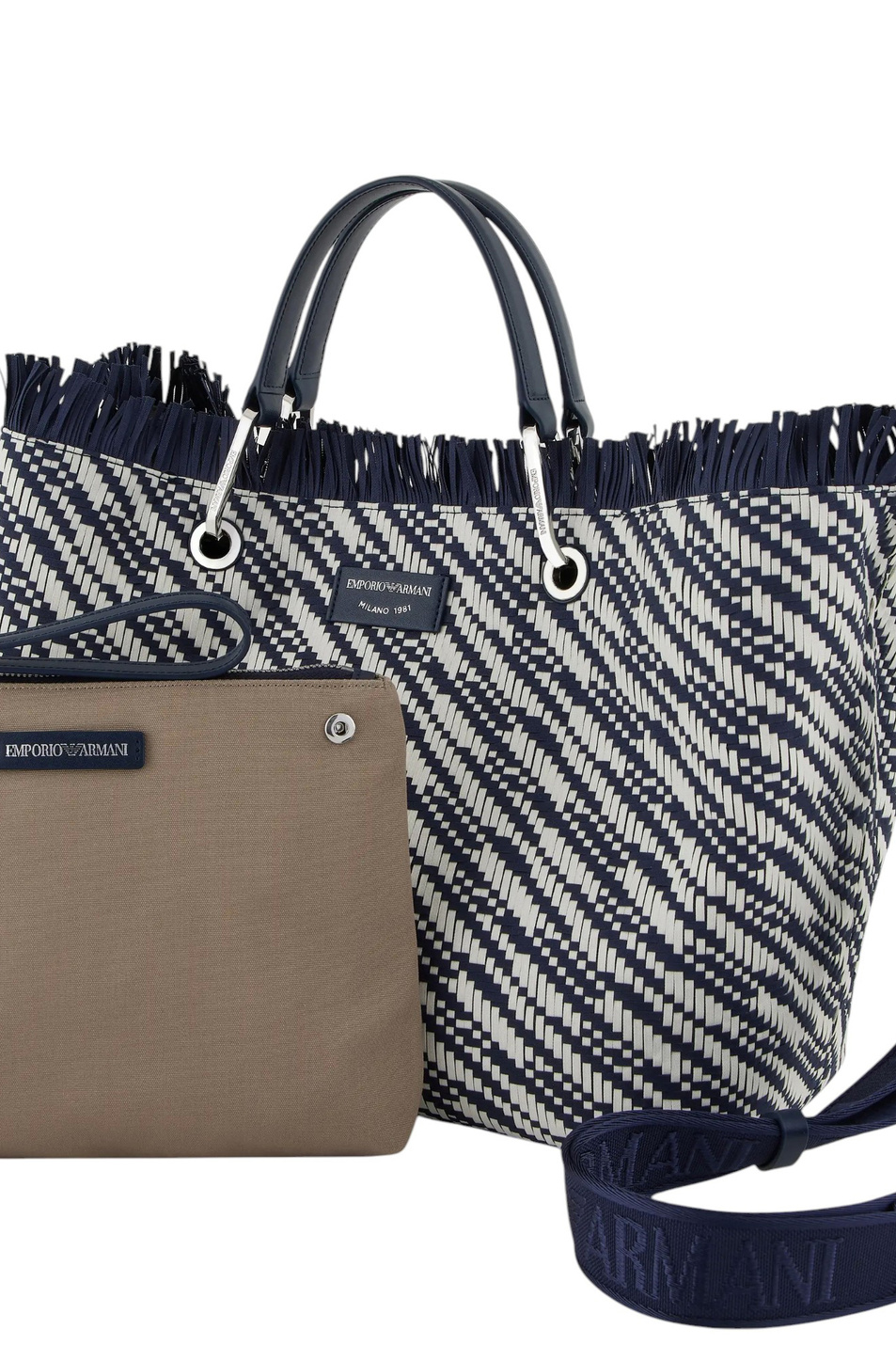 Женский Emporio Armani Сумка-шопер MyEA Basketweave с логотипом (цвет ), артикул EW000360-AF12759 | Фото 5