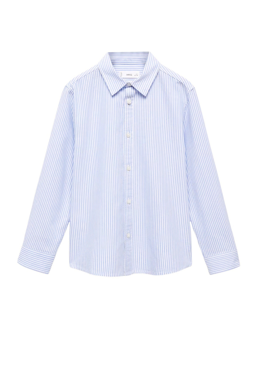 Рубашка OXFORDR из натурального хлопка в полоску|Основной цвет:Синий|Артикул:67040657 | Фото 1