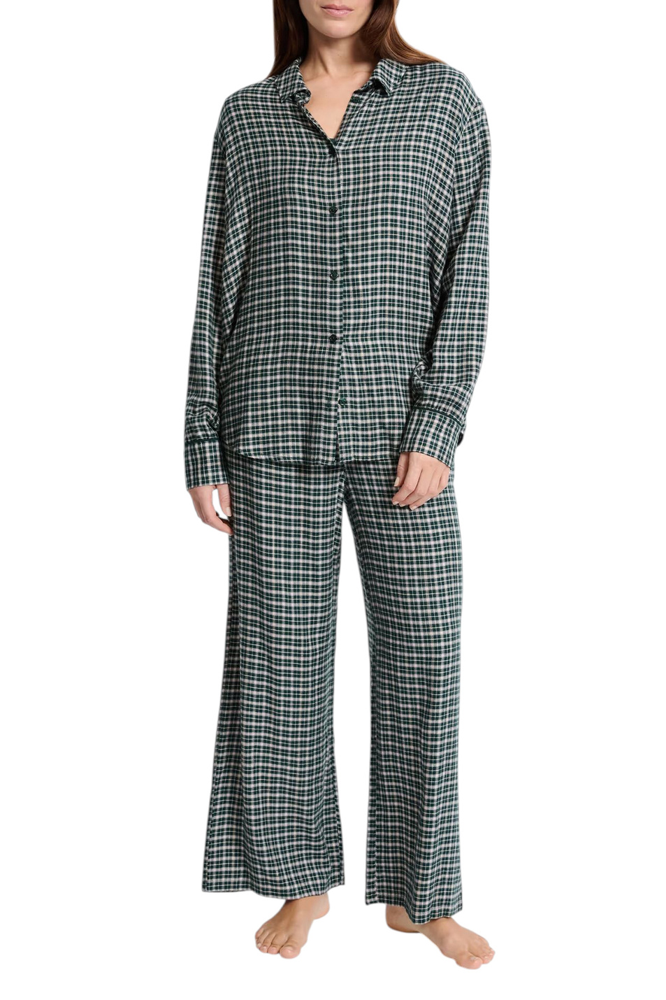 Женский Etam Пижамная рубашка FIOREX в клетку (цвет ), артикул 6556113 | Фото 2