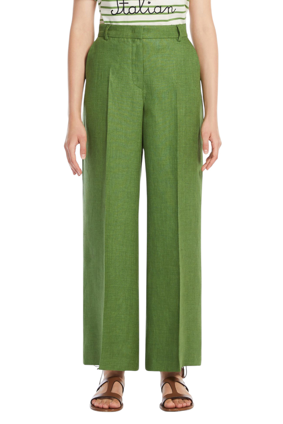 Женский Weekend Max Mara Брюки MALIZIA из льна (цвет ), артикул 2515131052 | Фото 3