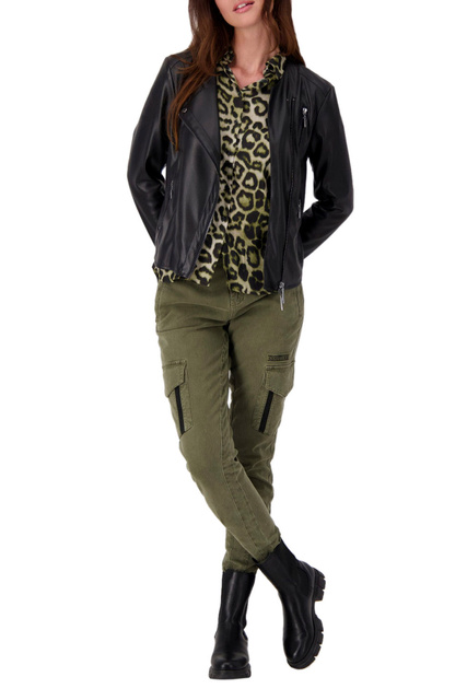 Блузка из вискозы с принтом|Основной цвет:Зеленый|Артикул:806119 | Фото 2