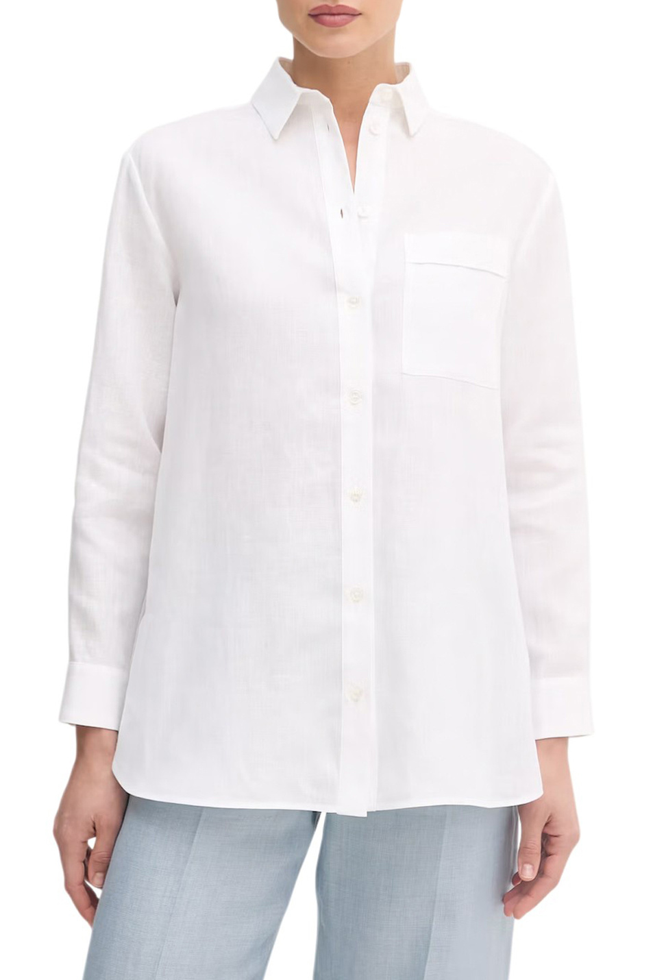 Женский Max Mara Рубашка FILO из льна (цвет ), артикул 2616111028 | Фото 4