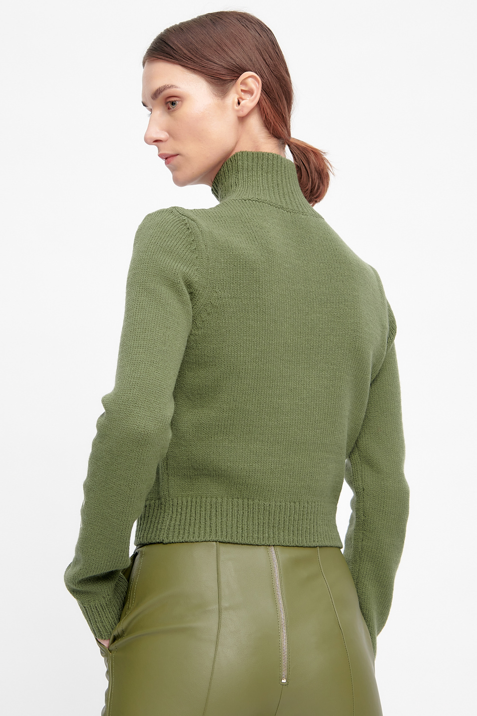 Elisabetta Franchi Короткий свитер из смесовой шерсти (цвет ), артикул MK67T06E2 | Фото 3