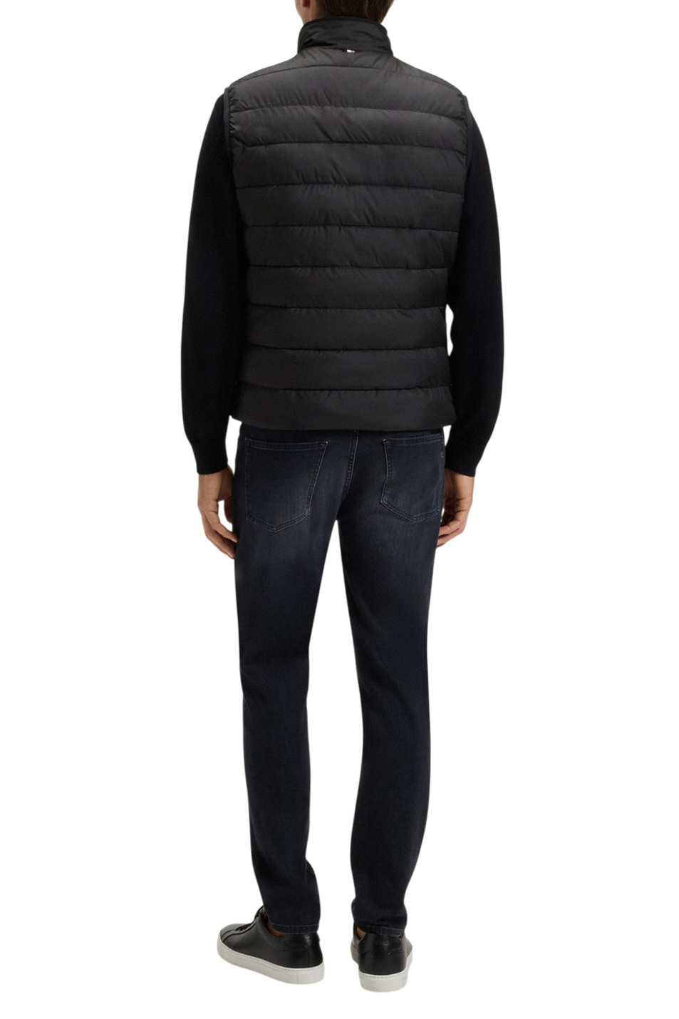 Жилет стеганый с логотипом|Основной цвет:Черный Мужской BOSS Жилет стеганый с логотипом (цвет ), артикул 50518375 | Фото 4