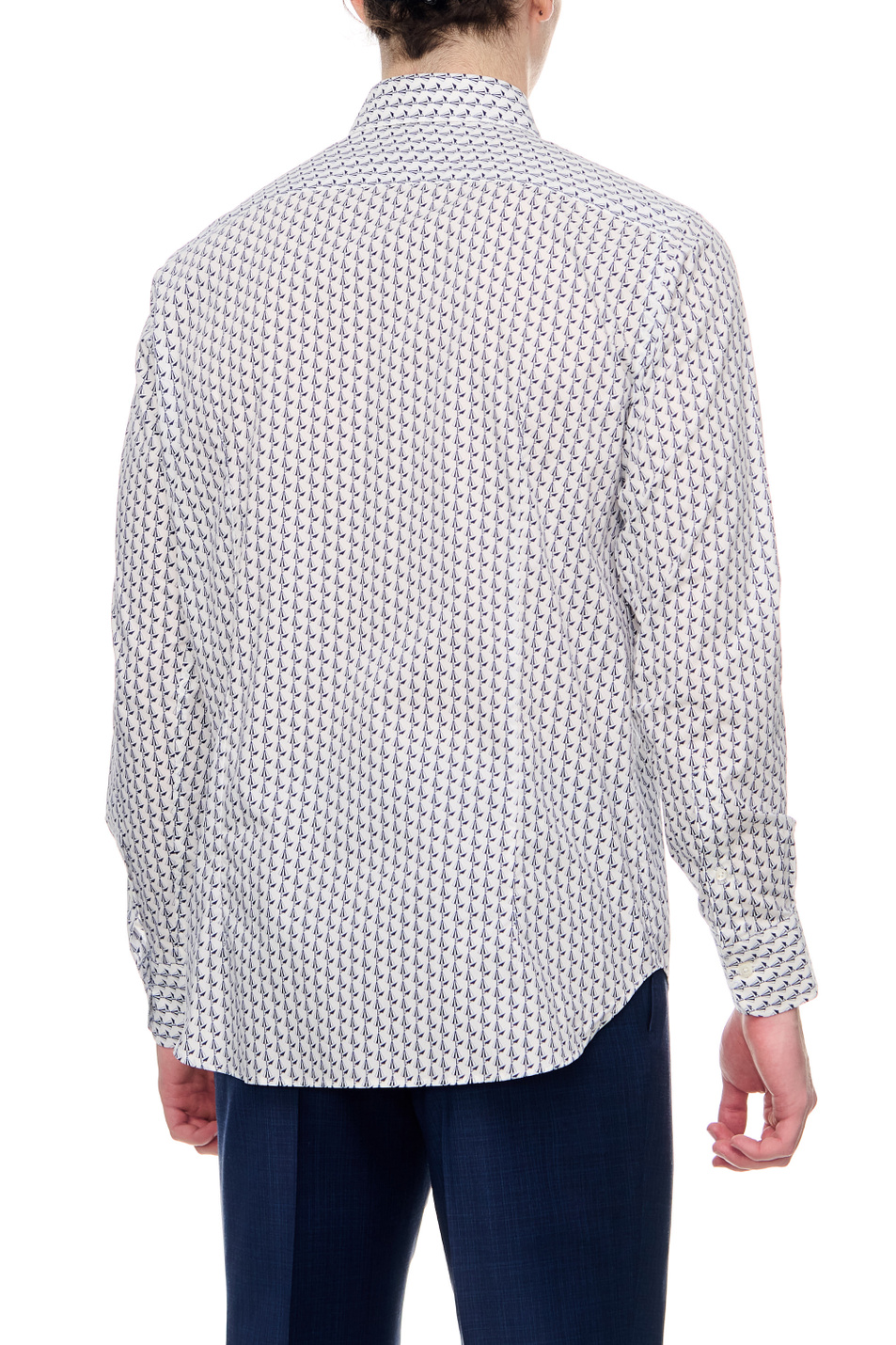 Мужской Canali Рубашка из натурального хлопка с принтом (цвет ), артикул LX77GL02926 | Фото 4