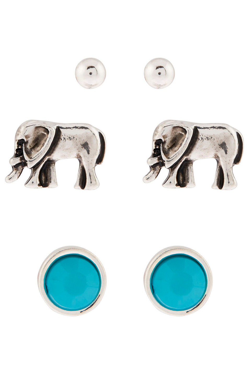 Женский Accessorize Набор серег ELEPHANT STUD (цвет ), артикул 981170 | Фото 1