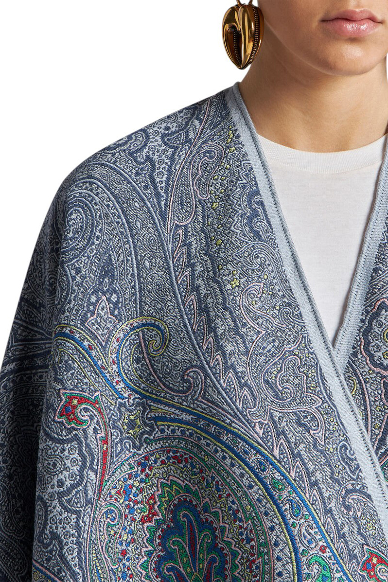 Женский Etro Пончо из смесовой шерсти (цвет ), артикул WRBD0004AQ075X0891 | Фото 4