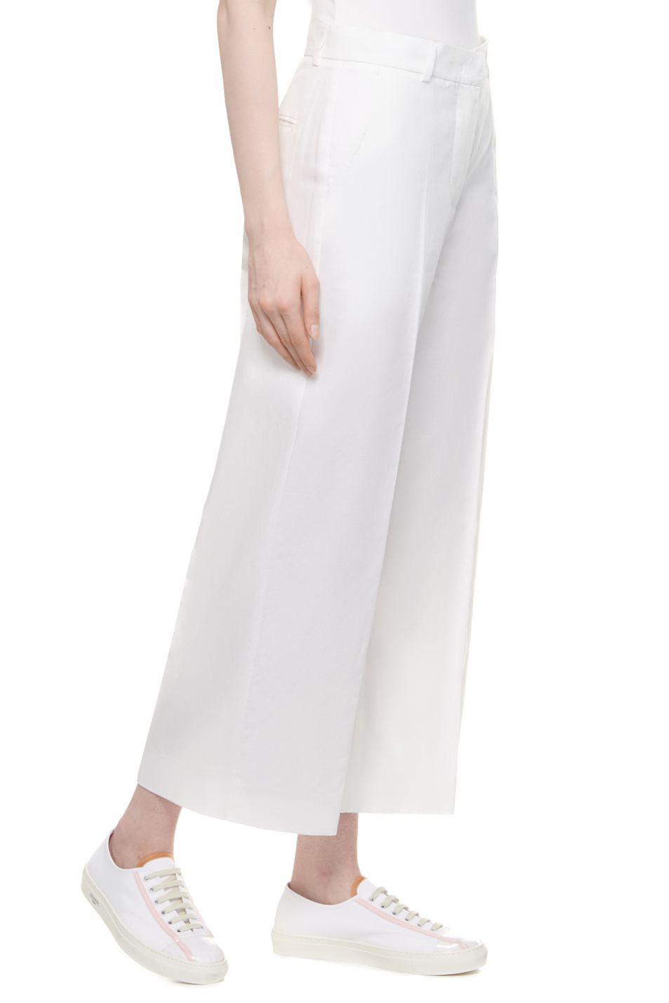 Женский Weekend Max Mara Брюки ZIRCONE из хлопка и льна (цвет ), артикул 2415131042 | Фото 3