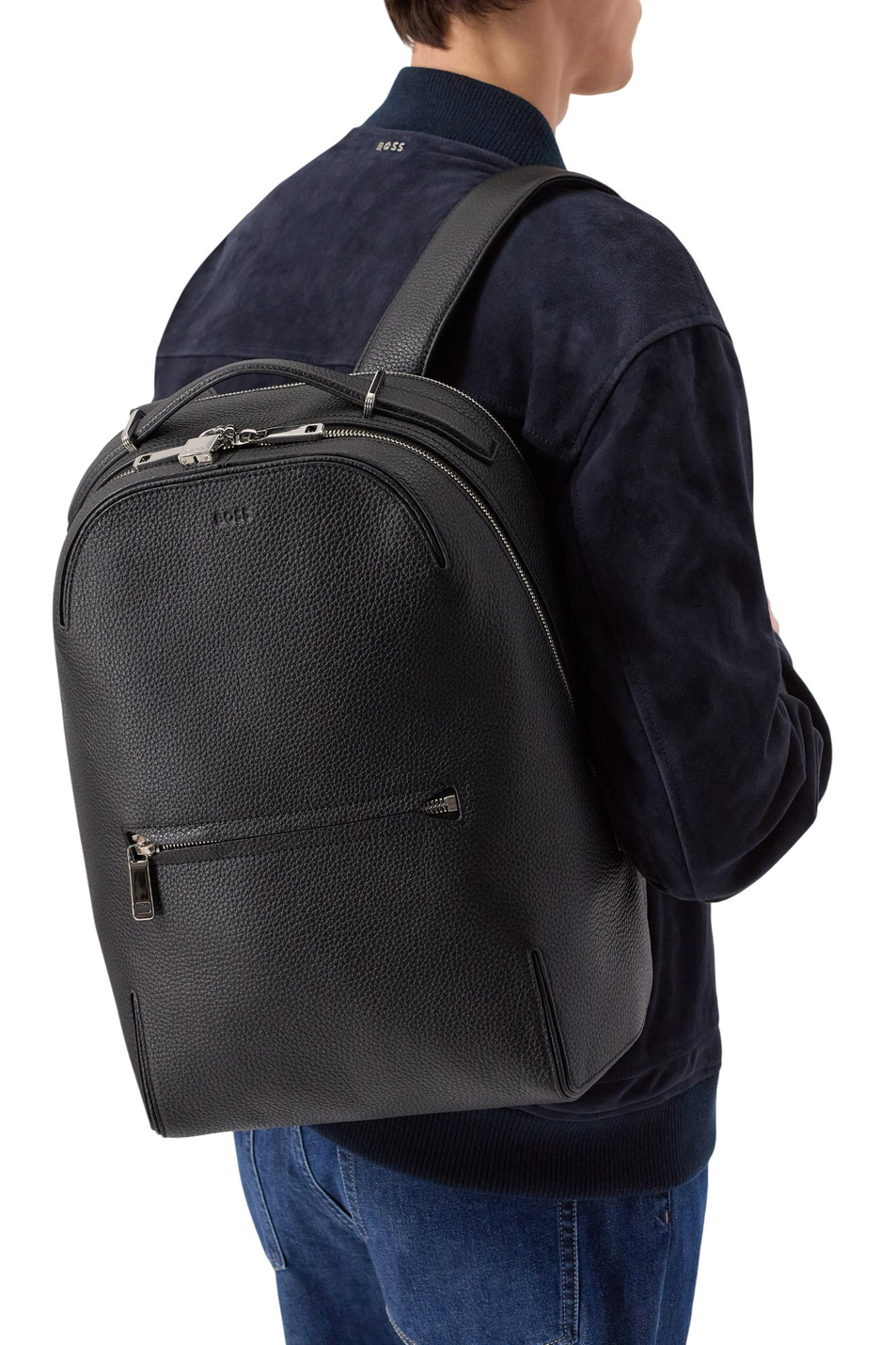Рюкзак Madison из натуральной кожи|Основной цвет:Черный Мужской BOSS Рюкзак Madison из натуральной кожи (цвет ), артикул 50558479 | Фото 6