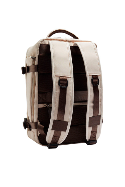 Рюкзак из нейлоновой ткани|Основной цвет:Бежевый|Артикул:206924 | Фото 2