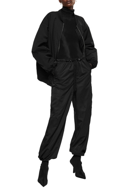 Куртка-бомбер HOOK оверсайз|Основной цвет:Черный|Артикул:37095919 | Фото 2