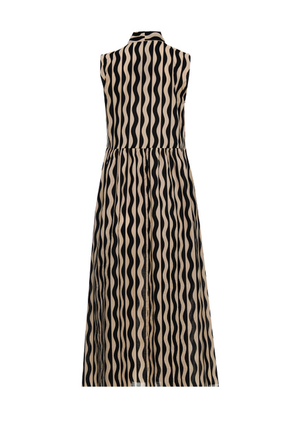 Расклешенное платье NUZIALE с бантом на воротнике|Основной цвет:Черный|Артикул:2352211035 | Фото 2