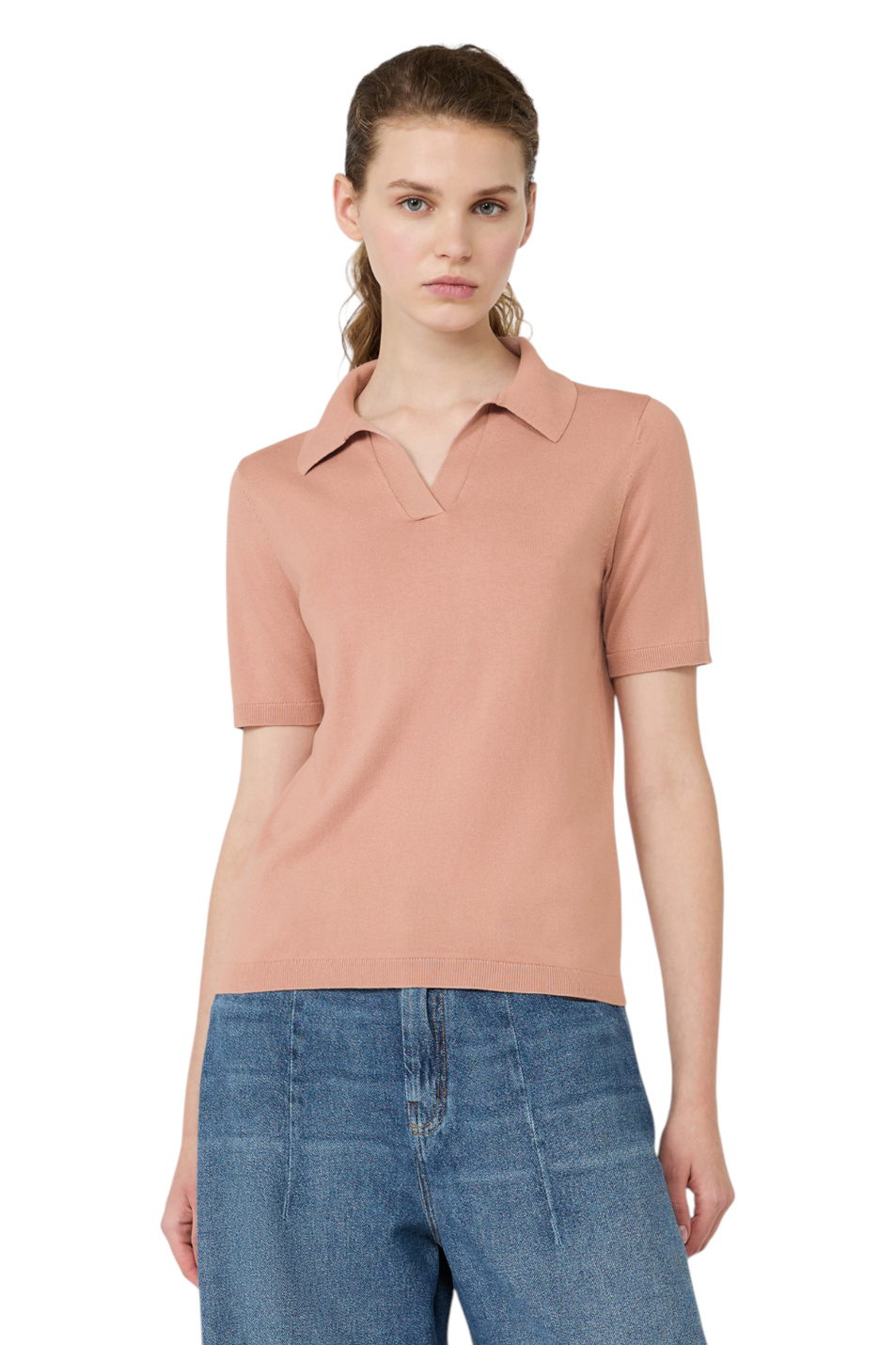 Женский Weekend Max Mara Поло RONCOLO из шелка и хлопка (цвет ), артикул 2625366141 | Фото 4