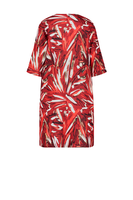 Льняное платье с принтом|Основной цвет:Красный|Артикул:685006-66226 | Фото 2