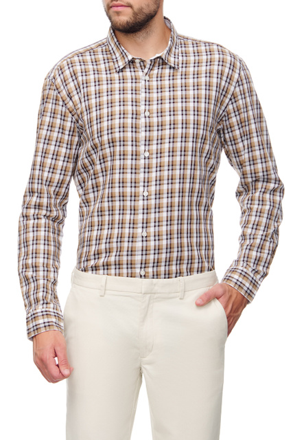 Рубашка прямого кроя с принтом|Основной цвет:Мультиколор|Артикул:50477852 | Фото 1