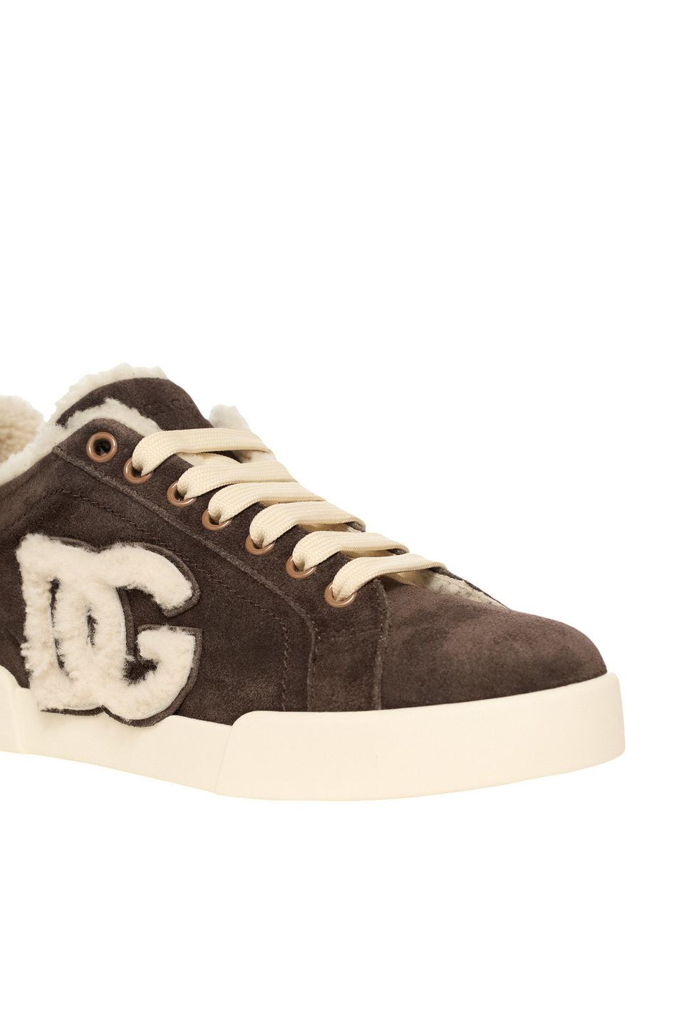 Женский Dolce & Gabbana Кеды Portofino из натуральной замши (цвет ), артикул CK2374-AJ222 | Фото 5
