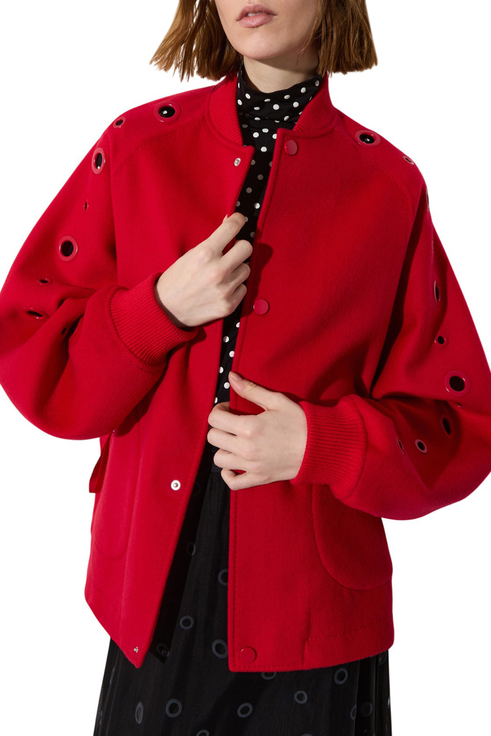 Женский MAX&Co. Бомбер MCOEDOTTO из шерсти (цвет ), артикул 2616081081 | Фото 3