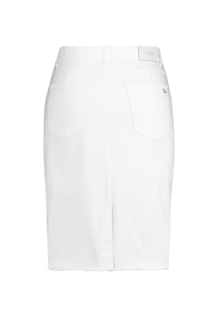 Джинсовая юбка из органического хлопка|Основной цвет:Белый|Артикул:510008-31499 | Фото 2