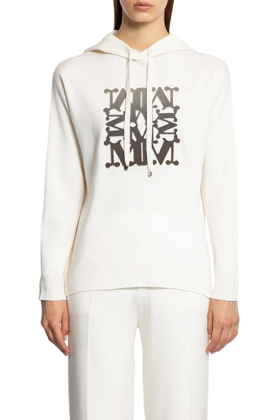 Женский Max Mara Худи TADDEO из шерсти с принтом (цвет ), артикул 2521366222 | Фото 4