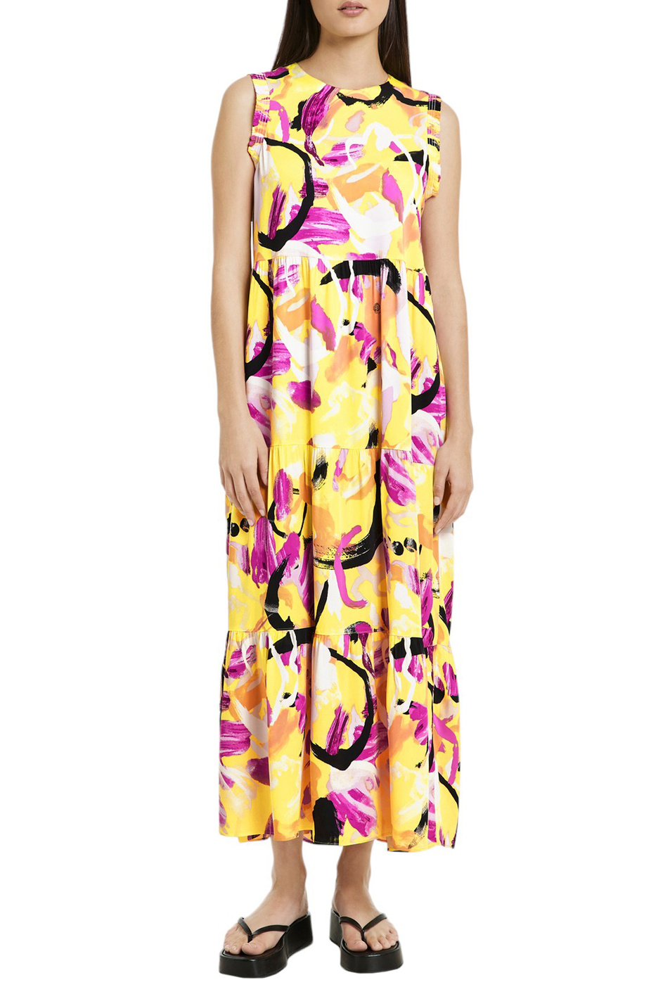 Женский Taifun Платье из вискозы с принтом (цвет ), артикул 580310-11019 | Фото 3