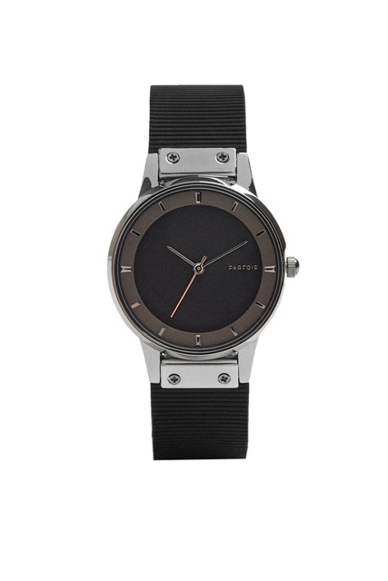 Часы наручные с силиконовым браслетом|Основной цвет:Черный|Артикул:193961 | Фото 1