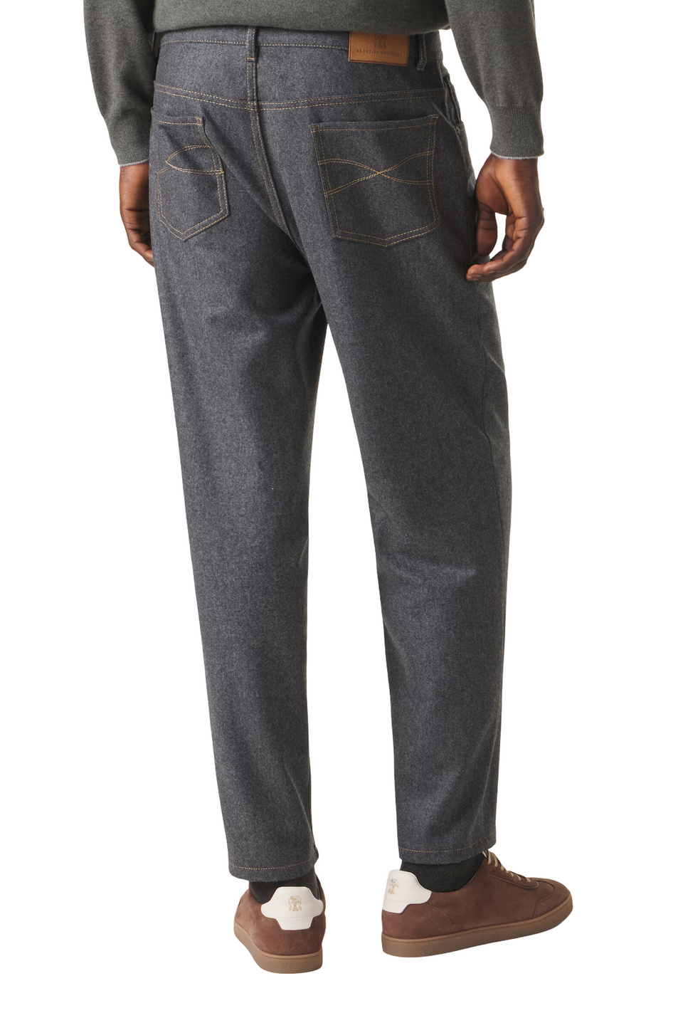 Мужской Brunello Cucinelli Брюки из натуральной шерсти (цвет ), артикул M038PF1012 | Фото 5