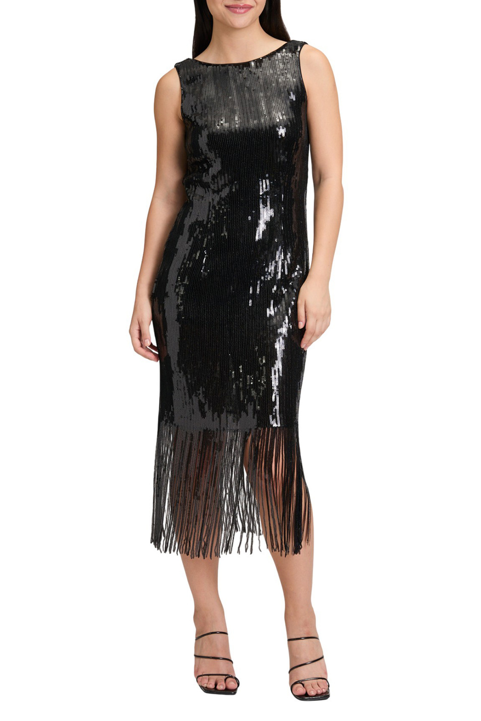 Платье с бахромой и пайетками|Основной цвет:Черный Женский Betty Barclay Платье с бахромой и пайетками (цвет ), артикул 3593/4032 | Фото 3