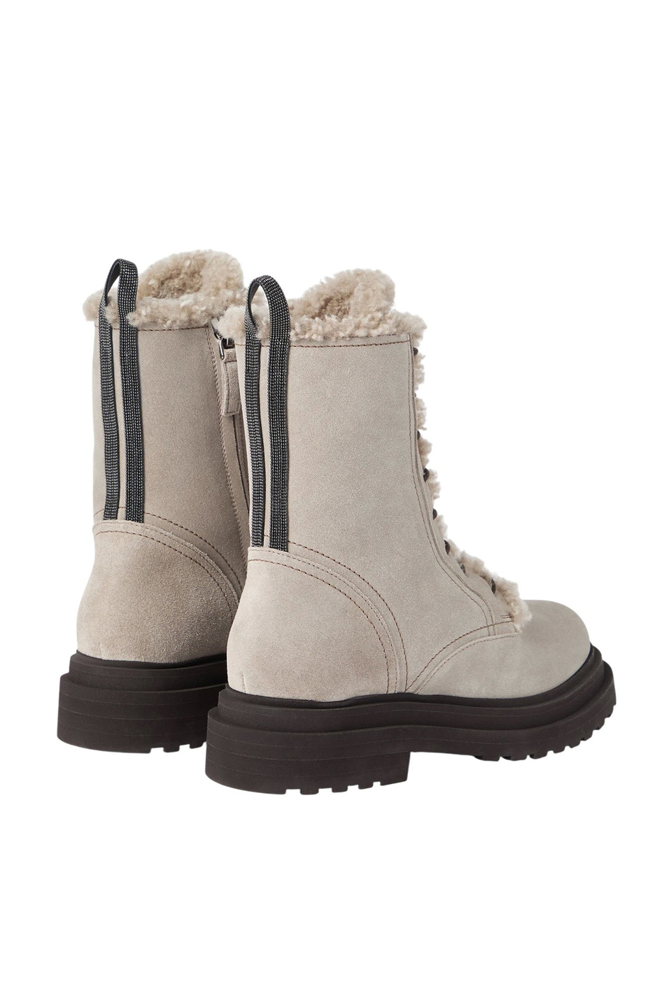 Ботинки с натуральным мехом|Основной цвет:Бежевый Женский Brunello Cucinelli Ботинки с натуральным мехом (цвет ), артикул MZSFG3123 | Фото 3