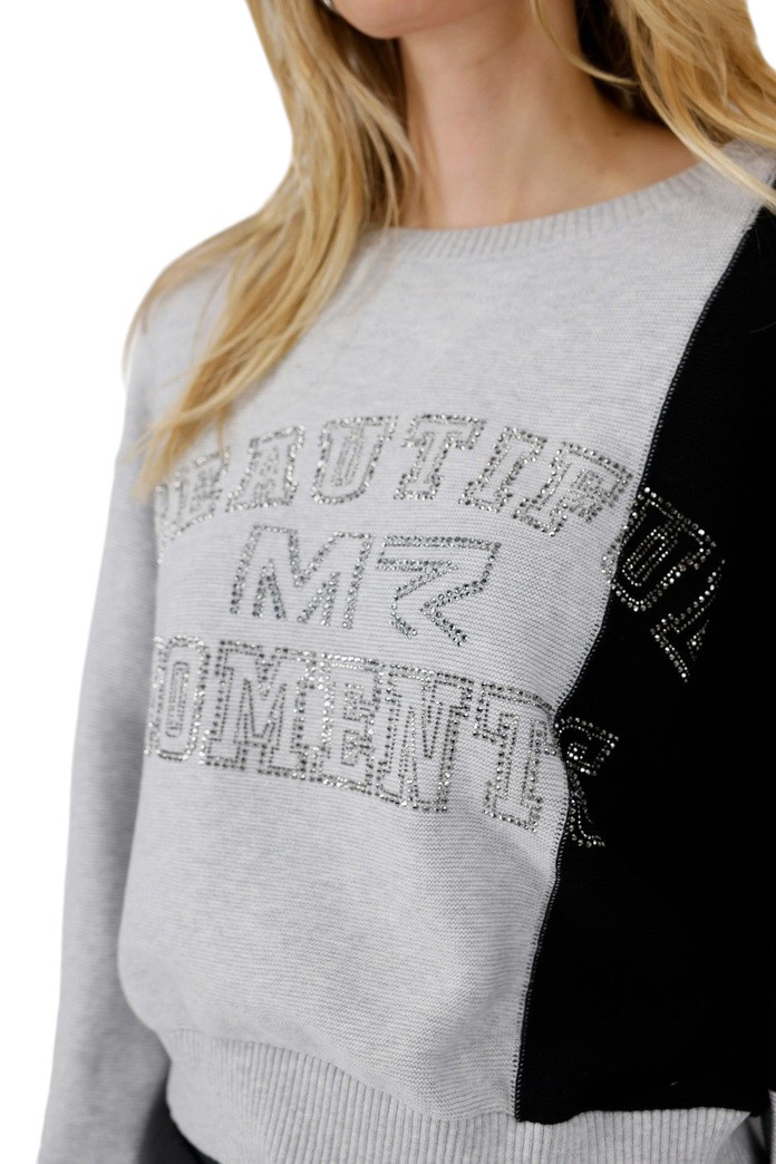 Джемпер со стразами|Основной цвет:Серый Женский Monari Джемпер со стразами (цвет ), артикул 808954 | Фото 4
