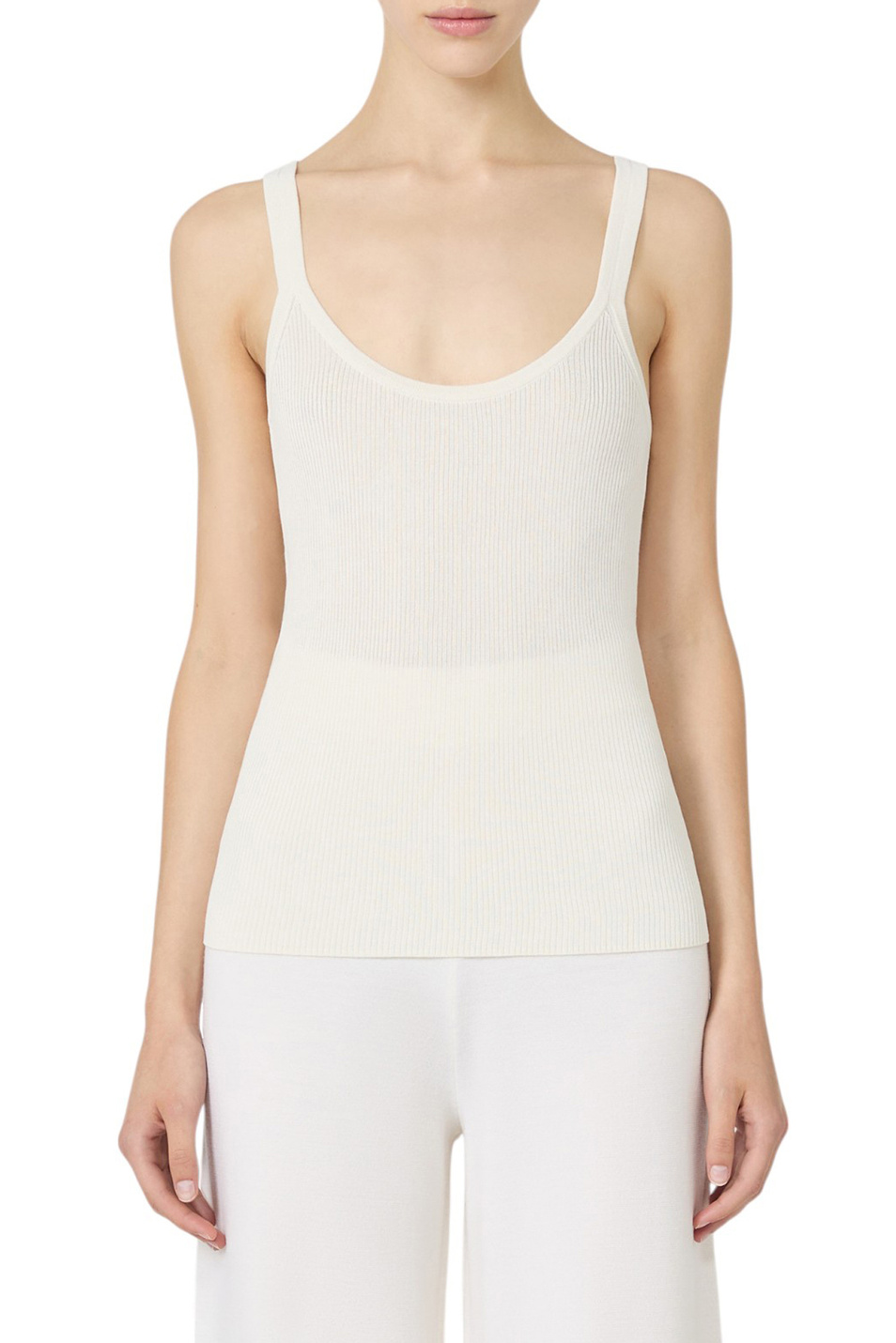 Женский Max Mara Топ HELIER из ткани в рубчик (цвет ), артикул 2521366181 | Фото 3
