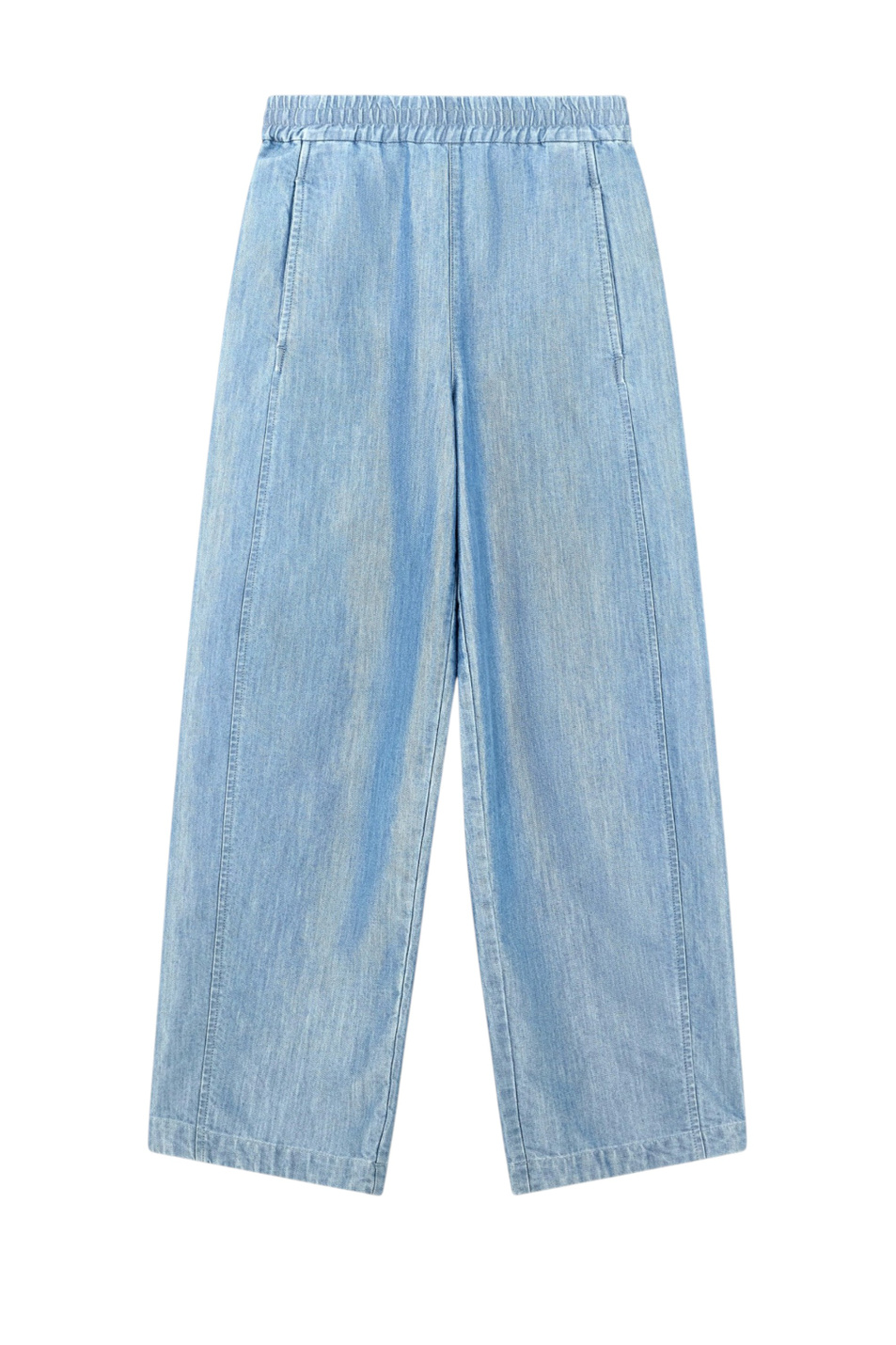 Женский Emporio Armani Джинсы-палаццо с эффектом металлик (цвет ), артикул EW004806-AF26173 | Фото 1
