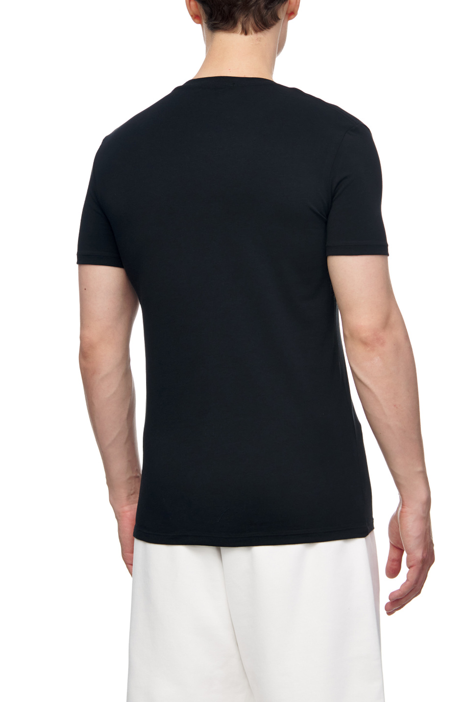 Мужской Zegna Однотонная футболка из эластичного хлопка (цвет ), артикул N3M201400 | Фото 4