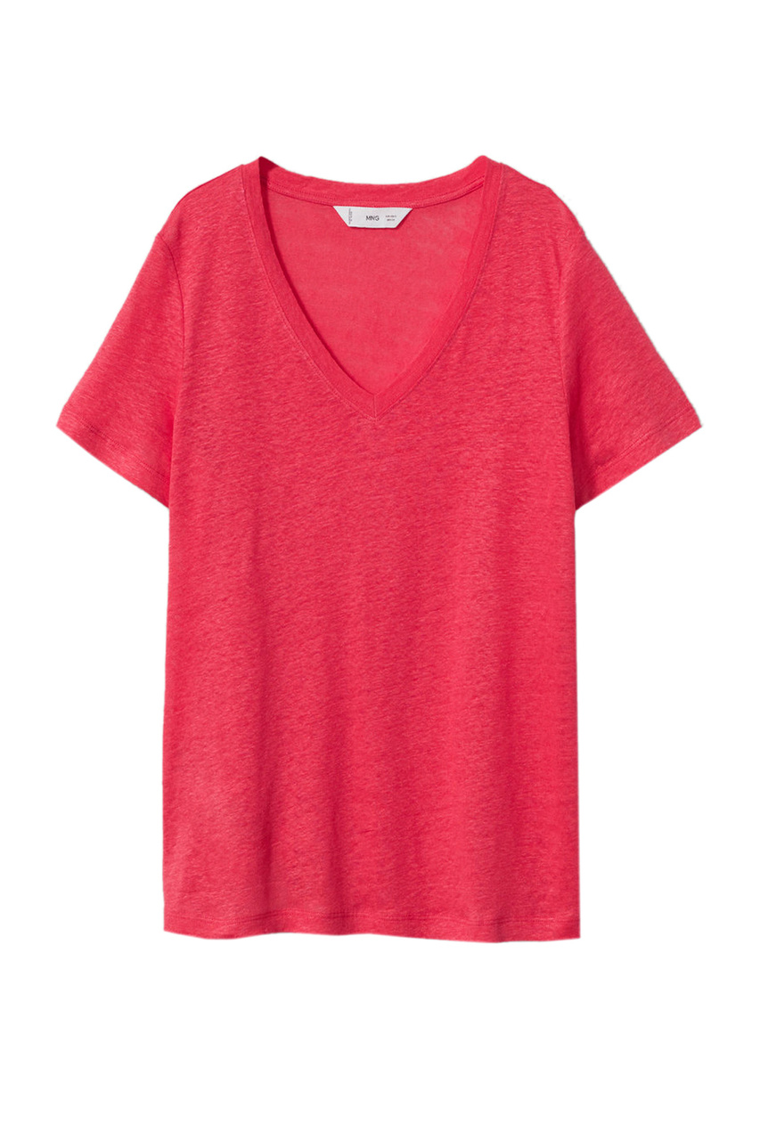 Льняная футболка LINITO|Основной цвет:Коралловый|Артикул:27905801 | Фото 1
