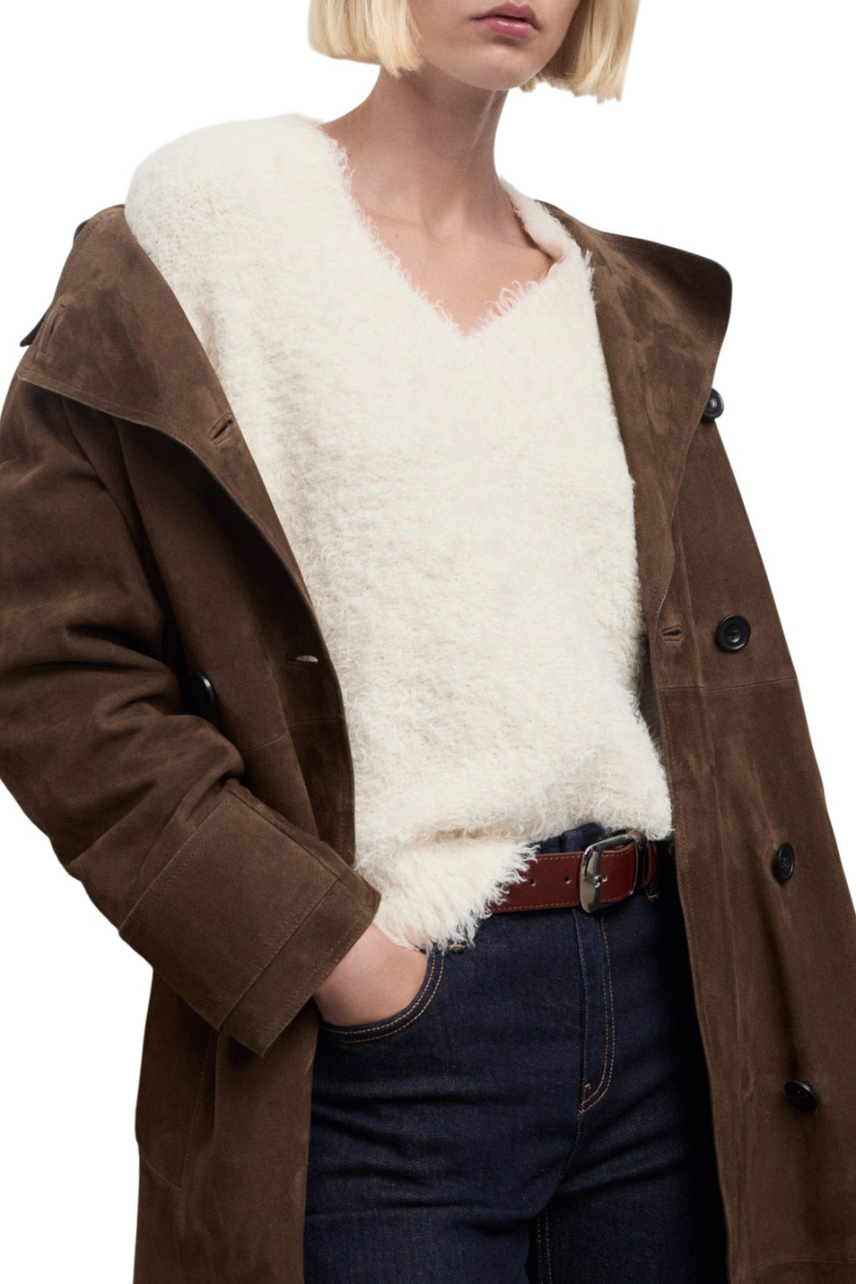 Женский Mango Пуловер ANTONIA с V-образным вырезом (цвет ), артикул 17007820 | Фото 3