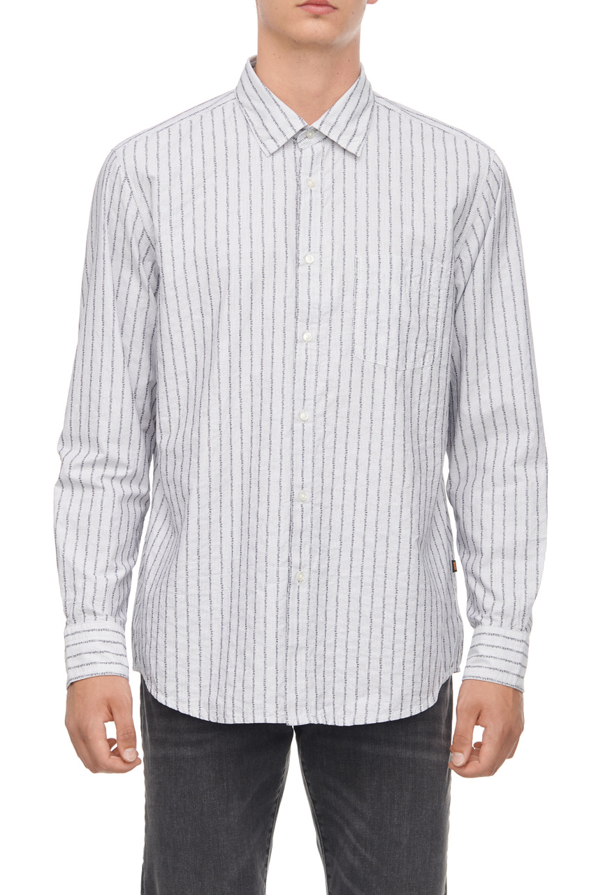 Рубашка из натурального хлопка|Основной цвет:Белый|Артикул:50500612 | Фото 1