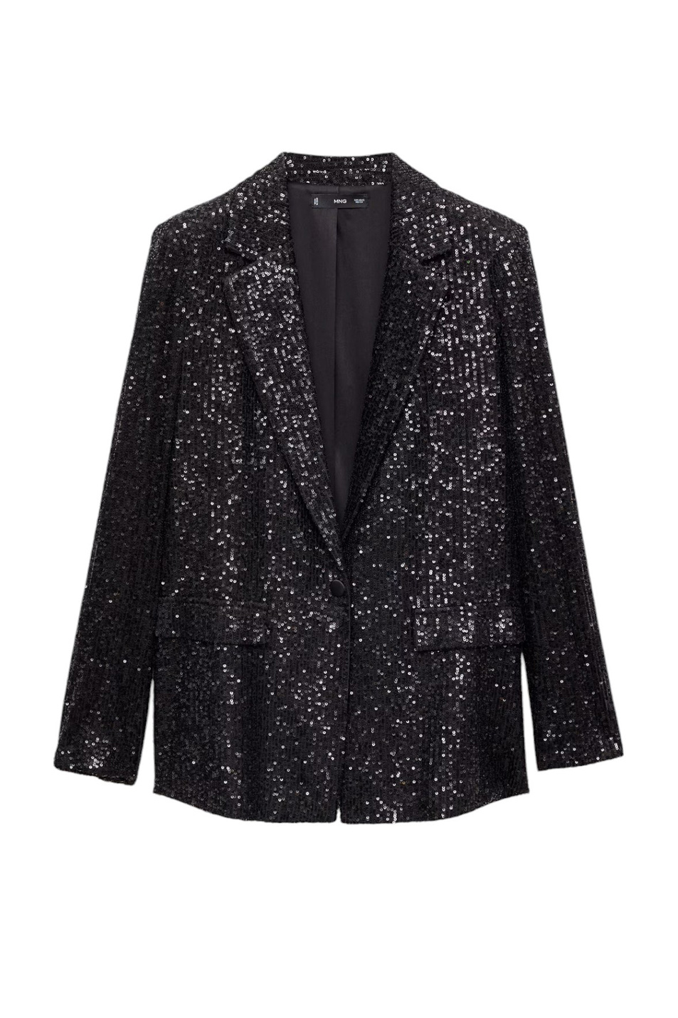 Пиджак XJUPITER с пайетками|Основной цвет:Черный Женский Mango Пиджак XJUPITER с пайетками (цвет ), артикул 77069061 | Фото 1