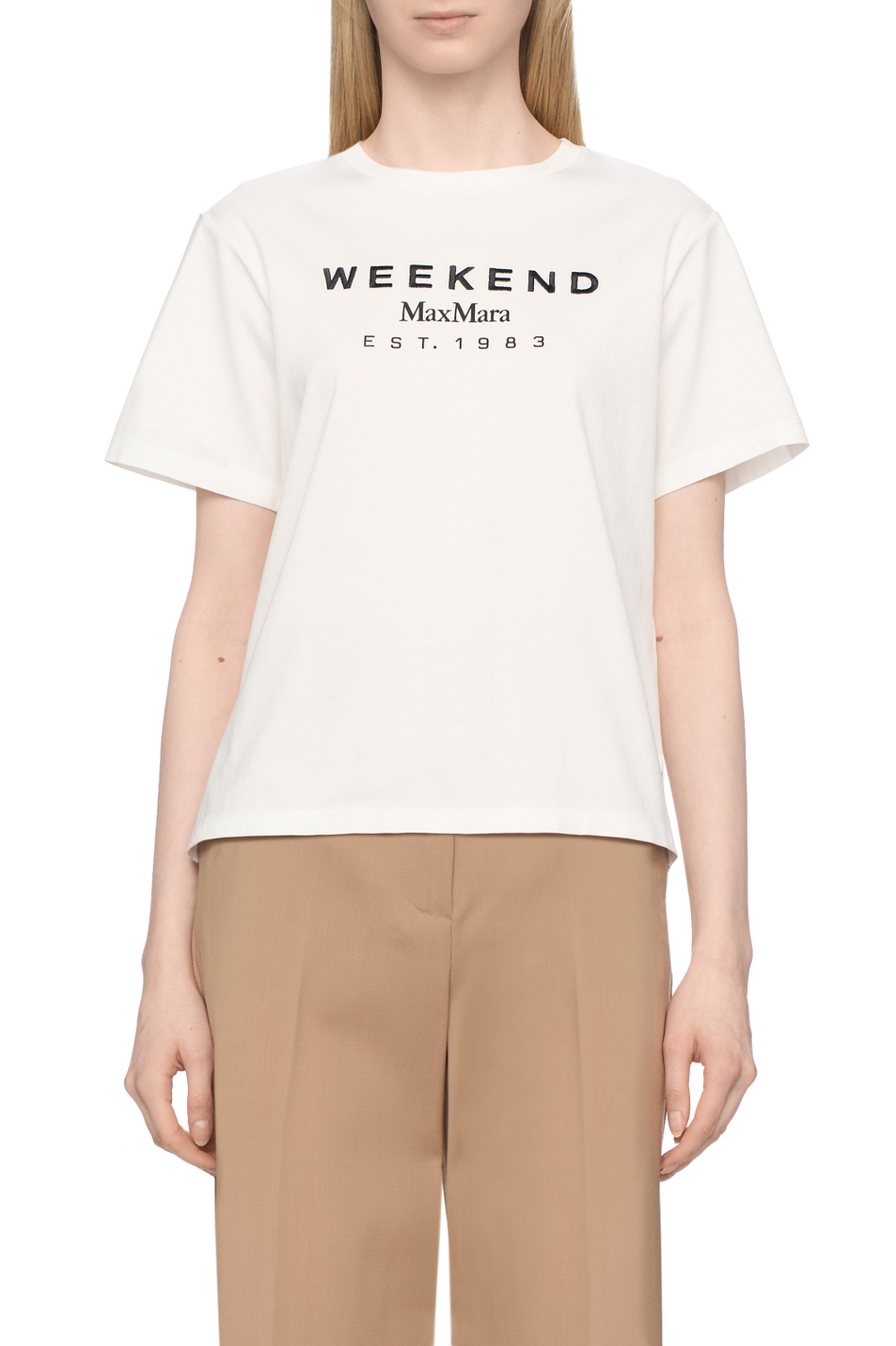 Женский Weekend Max Mara Футболка из хлопка (цвет ), артикул 2515971061 | Фото 3