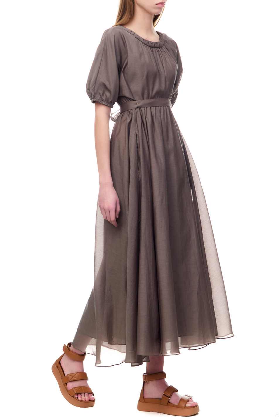 Женский Max Mara Платье FRESIA из хлопка и шелка (цвет ), артикул 2392211132 | Фото 3