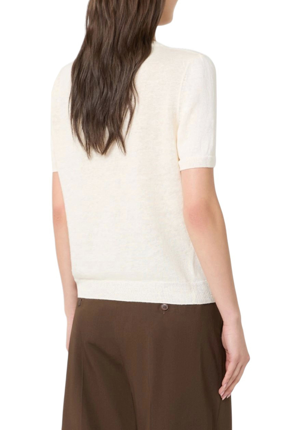 Женский Weekend Max Mara Джемпер PANCONE из льна (цвет ), артикул 2615361042 | Фото 4