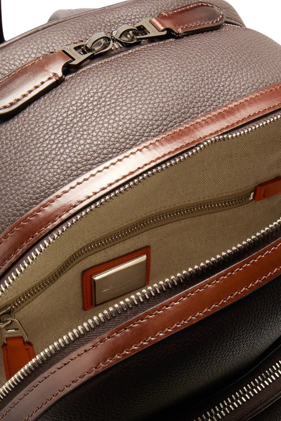 Не имеет пола Santoni Рюкзак из натуральной кожи (цвет ), артикул UIBBA2647BS-ACUHT50 | Фото 4