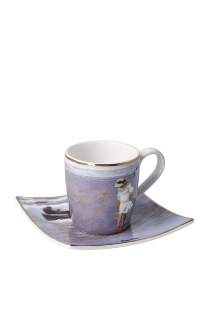 Чашка для эспрессо с блюдцем "После заката"|Основной цвет:Синий|Артикул:67-018-07-1 | Фото 1