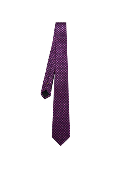 Галстук из чистого шелка|Основной цвет:Фиолетовый|Артикул:18HJ03711 | Фото 1