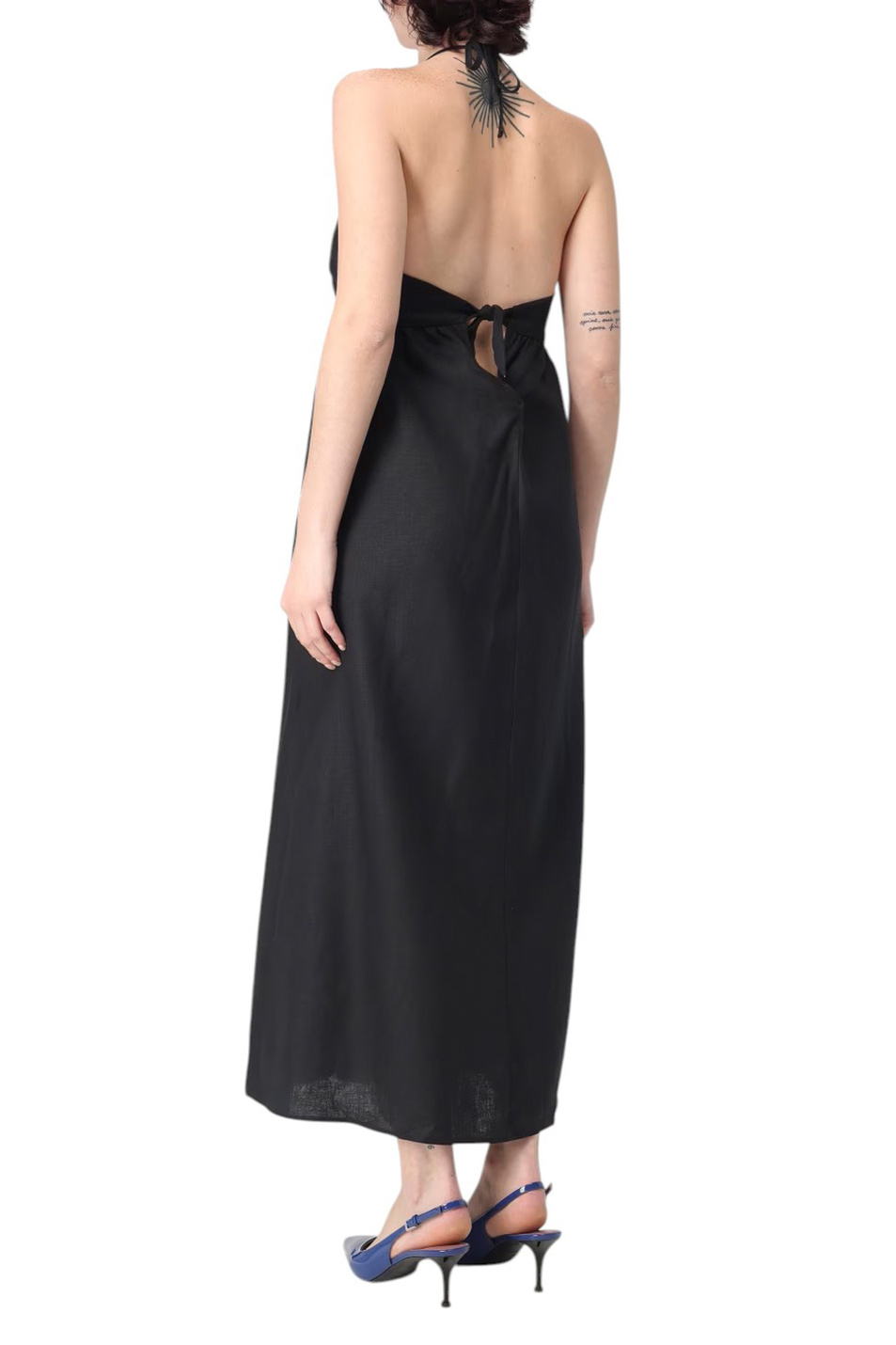 Женский Emporio Armani Платье из льна и вискозы (цвет ), артикул EW000818-AF12201 | Фото 4
