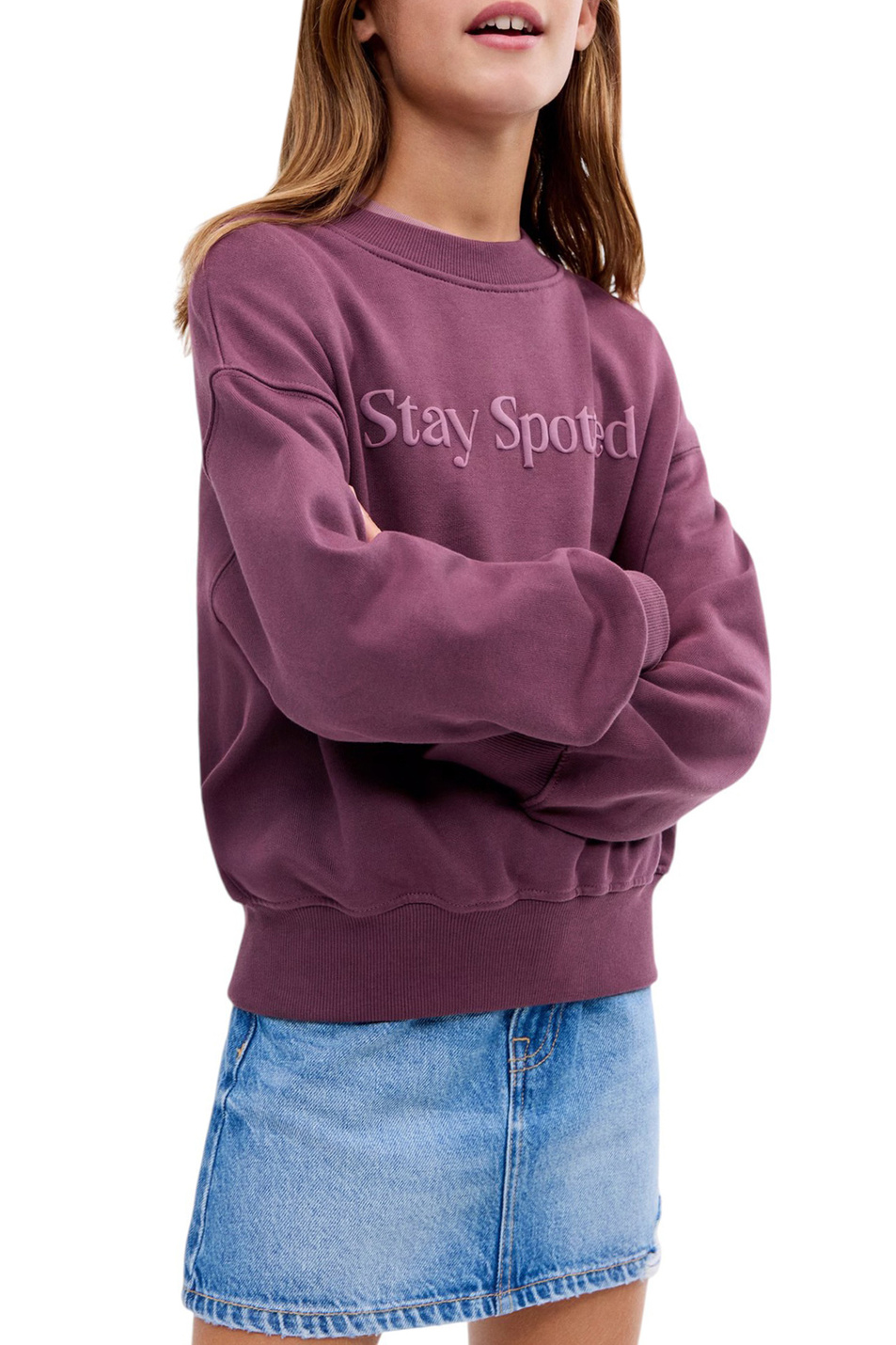 Свитшот SPOT с принтом|Основной цвет:Бордовый Девочкам Mango Kids Свитшот SPOT с принтом (цвет ), артикул 17066727 | Фото 3