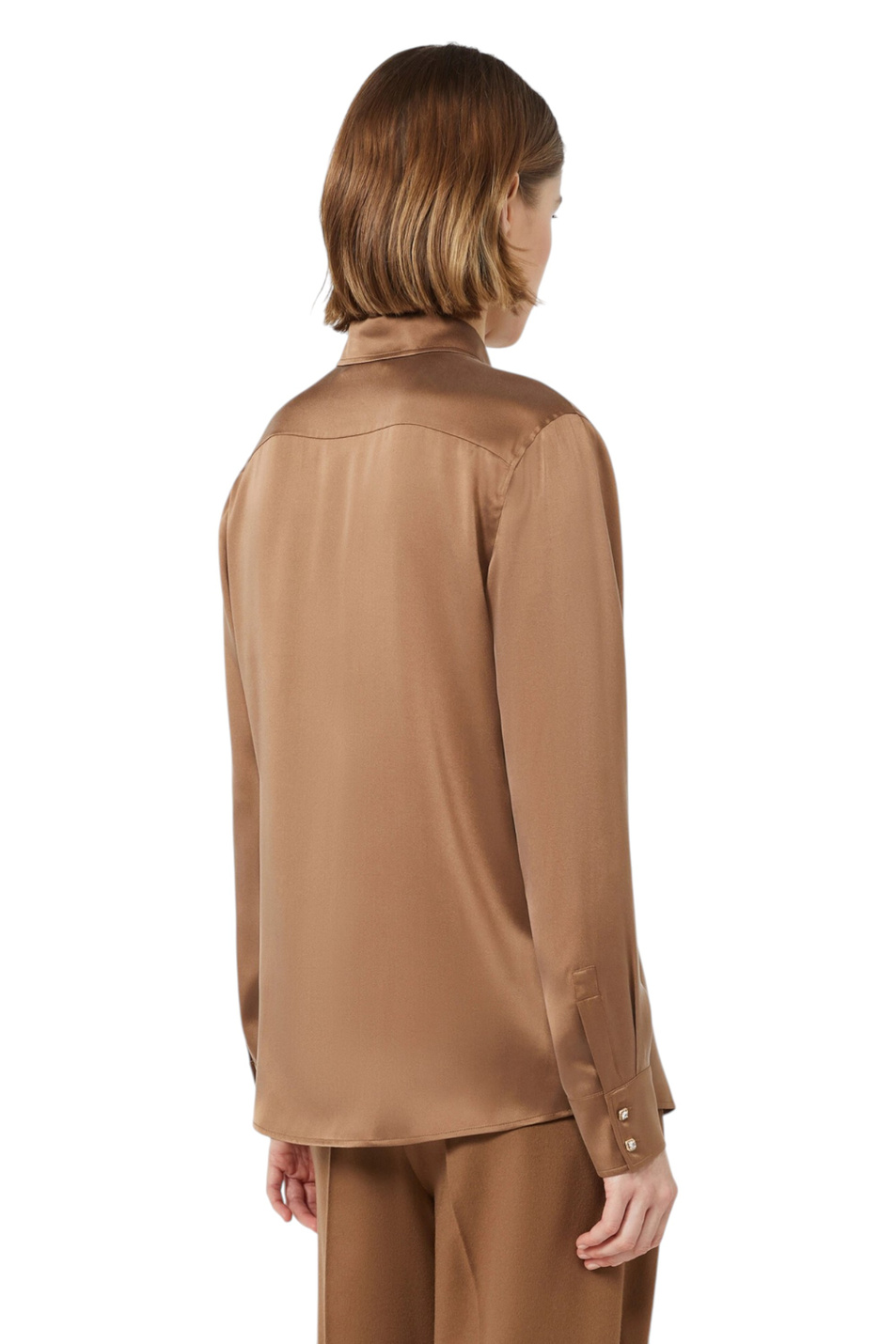 Женский Max Mara Рубашка XERO из шелка (цвет ), артикул 2626116022 | Фото 4