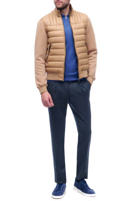 Куртка COLLIN-Z из комбинированного материала|Основной цвет:Коричневый|Артикул:P001164 | Фото 2