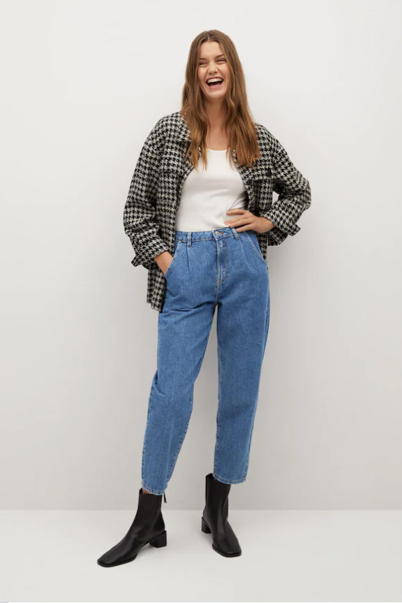 Женский Mango Джинсы slouchy Regina с завышенной талией (цвет ), артикул 87001061 | Фото 2