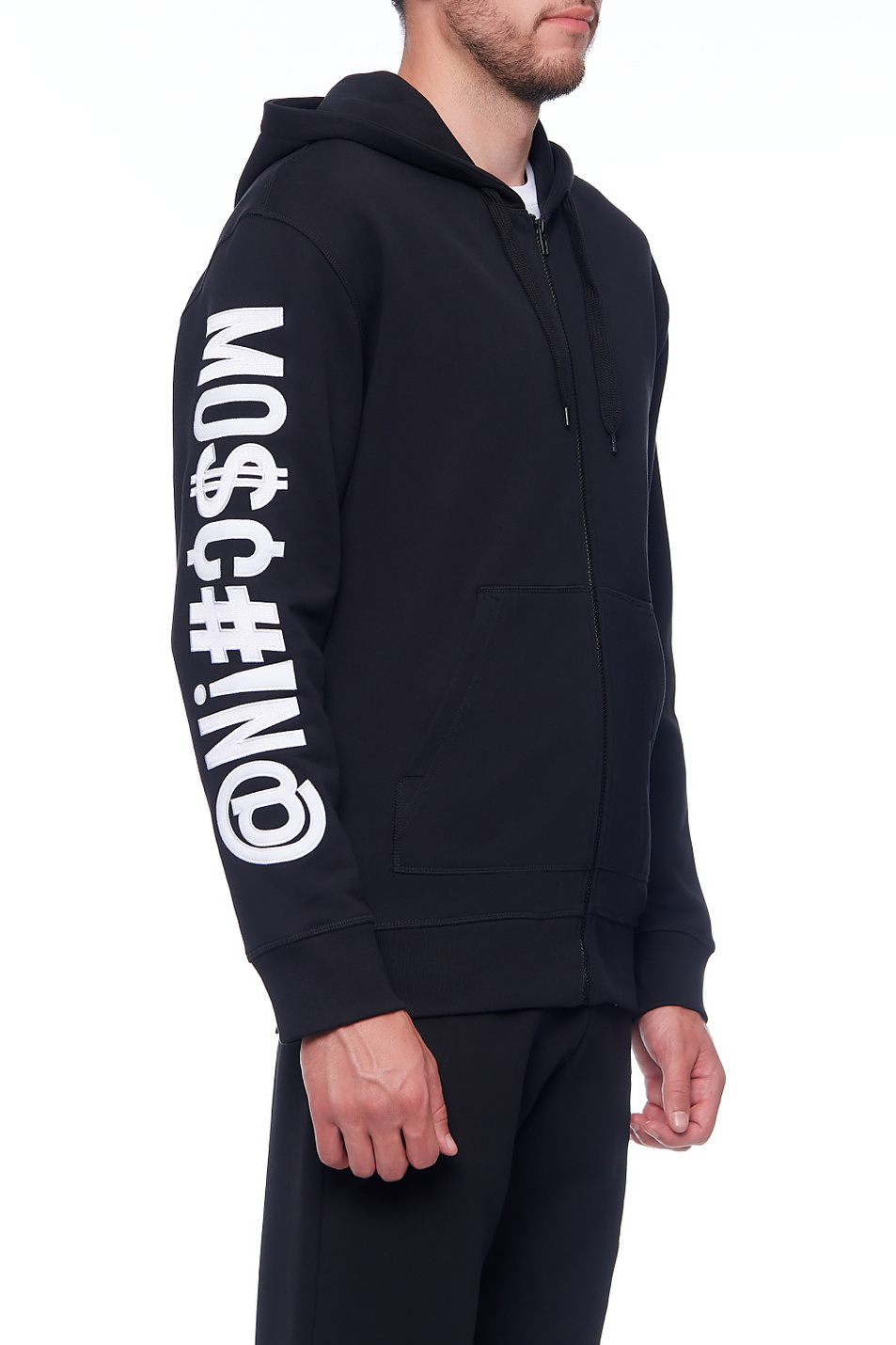Мужской Moschino Толстовка из натурального хлопка с логотипом на рукаве (цвет ), артикул A1716-7027 | Фото 4