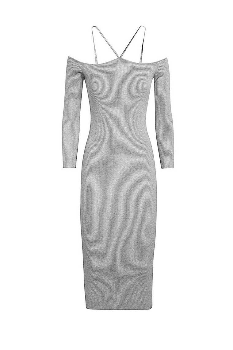 Платье трикотажное|Основной цвет:Серый|Артикул:D43EQ020EO0 | Фото 1