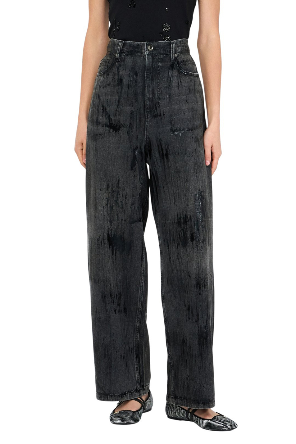 Джинсы из хлопка|Основной цвет:Серый Женский Liu Jo Джинсы из хлопка (цвет ), артикул MF5358D0299 | Фото 3